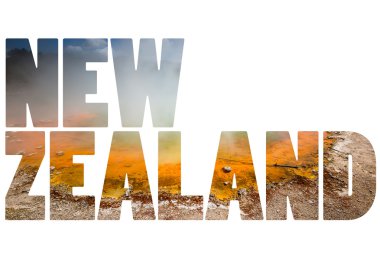 Waiotapu 'daki Şampanya Havuzu Termal Rezervi, Rotorua, Yeni Zelanda 