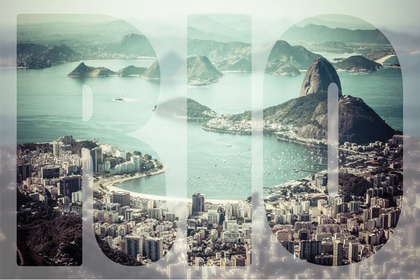 Wort Rio de Janeiro, Brasilien. — Stockfoto