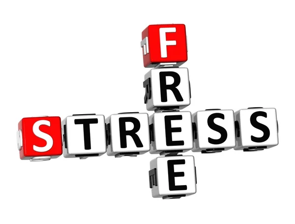 3D Crossword Free Stress no fundo branco — Fotografia de Stock