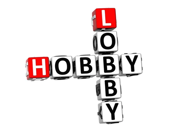 3D Crossword Hobby Lobby on white background — Stock Photo, Image