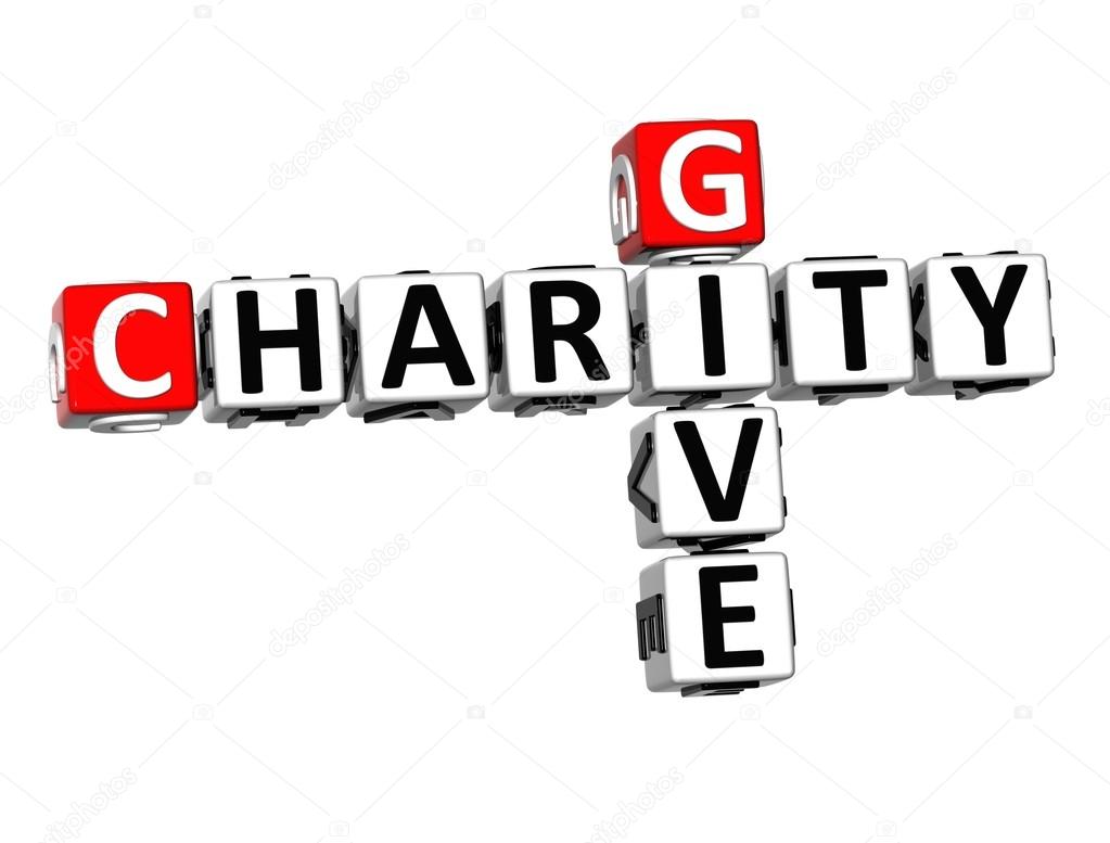 3D Crossword Give Charity on white background Stock Photo © Curioso