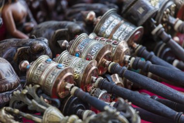 swayambhunath stupa Kathmandu, nepa Nepal dua tekerlekleri