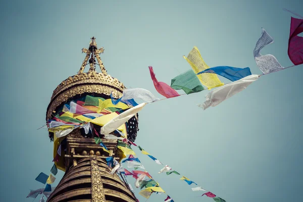 ネパールのカトマンズにあるSwayamhunath Monkey寺院のストゥーパ. — ストック写真
