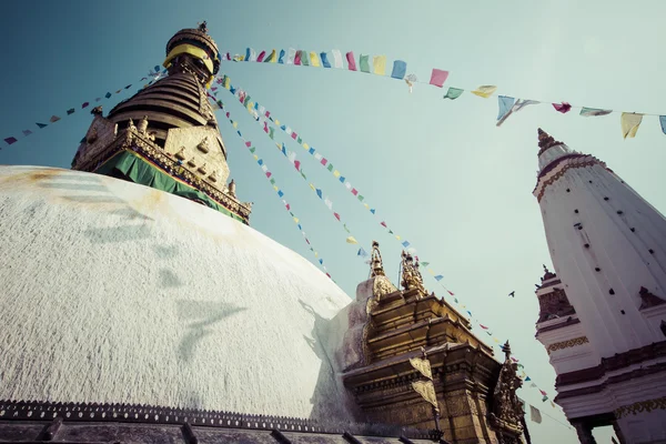 Stupa dans le temple Swayambhunath Monkey à Katmandou, Népal. — Photo