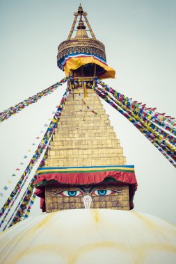 Nepal Katmandu vadisinde Boudhanath Stupa