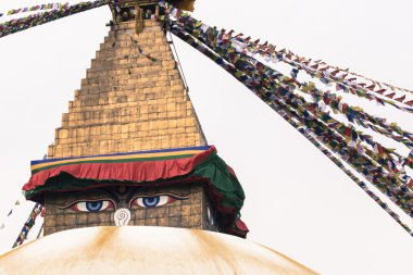 Nepal Katmandu vadisinde Boudhanath Stupa