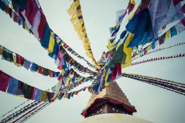 Nepal Katmandu vadisinde Boudhanath Stupa 