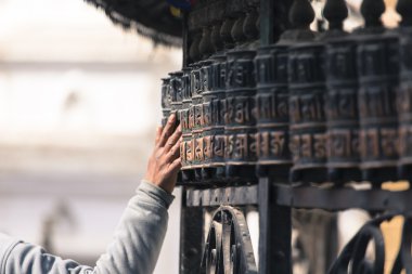 Swayambhu, Katmandu, Nepal, ibadet tekerlerimi
