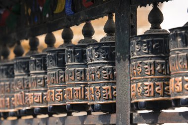 Budist dua tekerlekleri, Katmandu, Nepal.