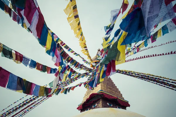 Boudhanath Stupa en el valle de Katmandú, Nepal — Foto de Stock