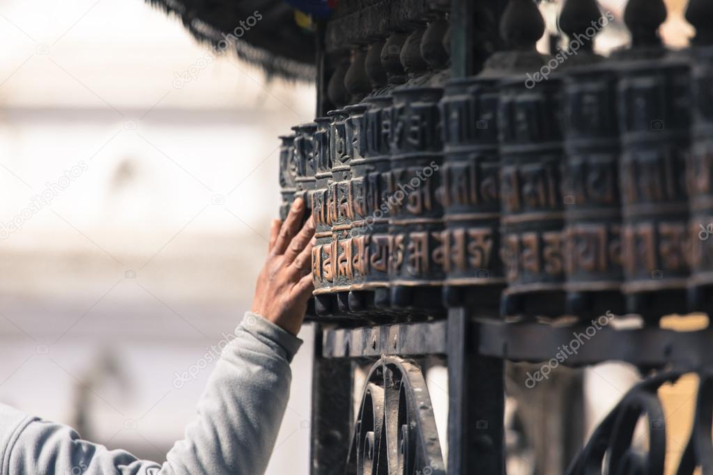 Prayer Wheels at Swayambhu, Kathmandu, Nepal