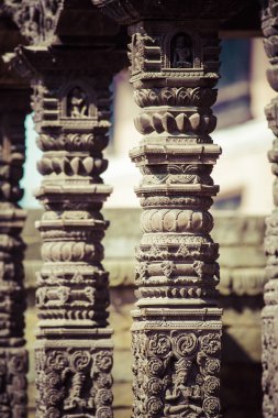 Durbar Square Bhaktapur, Katmandu, Nepal tapınakları.