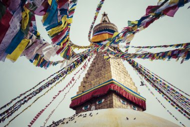 Bir Budist stupa Katmandu, Nepal Boudhanath olduğunu.