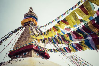 Bir Budist stupa Katmandu, Nepal Boudhanath olduğunu.