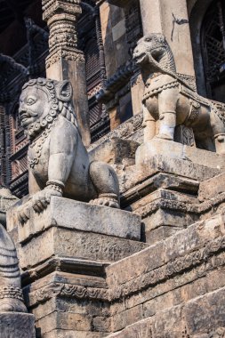 Durbar Square Bhaktapur, Katmandu, Nepal tapınakları.