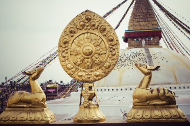 Bir Budist stupa Katmandu, Nepal Boudhanath olduğunu.
