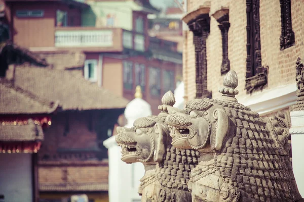 Durbar Square Bhaktapur, Katmandu, Nepal tapınakları. — Stok fotoğraf