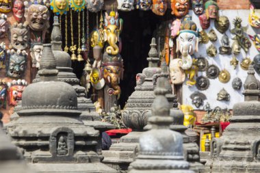 Katmandu, Nepal Durbar Meydanı sokak dükkanında Hatıra.