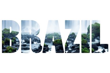 Iguassu Falls, şelalenin en büyük dizi üzerinde kelime Brasil