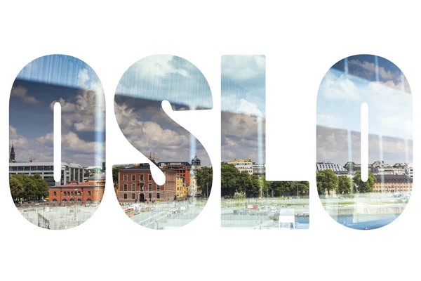 Word OSLO over symbolic places. — Stock Photo, Image