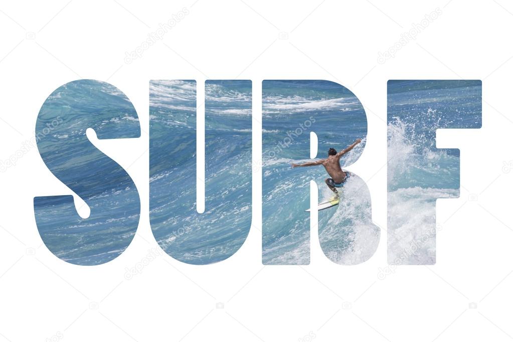 water travel word surf
