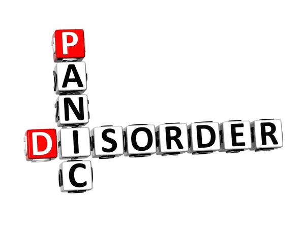 3D Crossword Panic Disorder over white background. — Stock Photo, Image