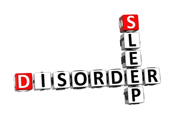 3D Crossword Sleep Disorder over white background. — Stock Photo, Image