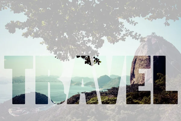 Word TRAVEL su Rio de Janeiro . — Foto Stock