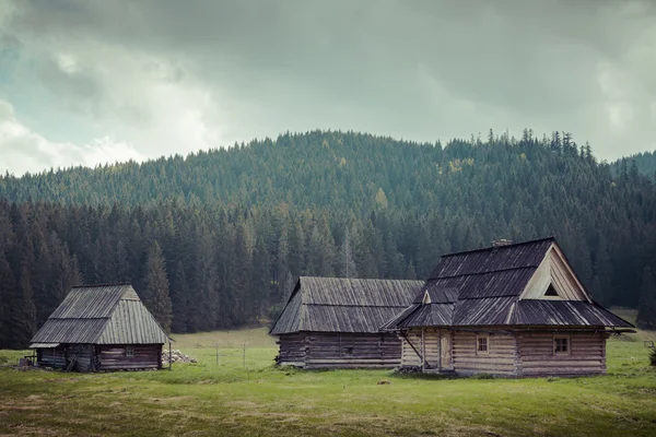 Fából készült kunyhó az Chocholowska-völgy, Tátra, Lengyelország — Stock Fotó