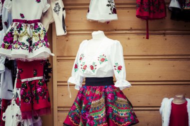 Geleneksel giysiler, Zakopane, Polonya.