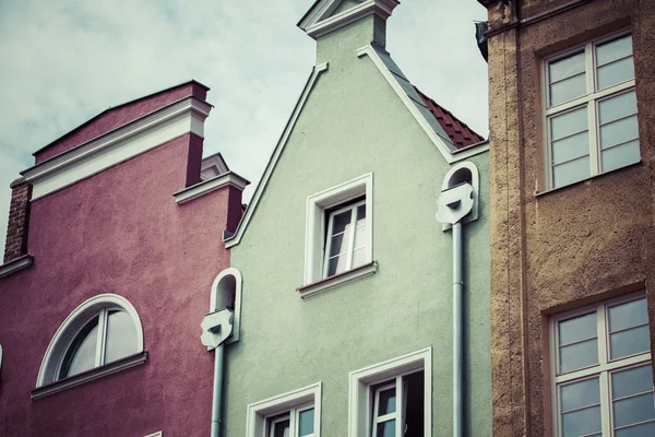 Kleurrijke huizen in Gdansk, Polen — Stockfoto