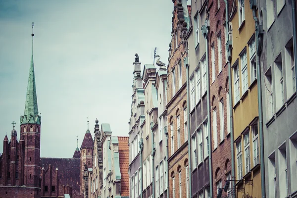 Красочные дома в Гданьске, Польша — стоковое фото