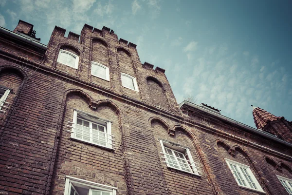 Färgglada hus i Gdansk, Polen — Stockfoto