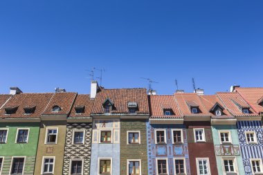 evler ve Belediye Binası eski Pazar Meydanı, poznan, Polonya