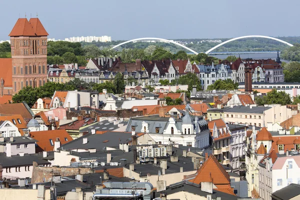 Pologne Torun, ville divisée par la Vistule entre Poméranie — Photo