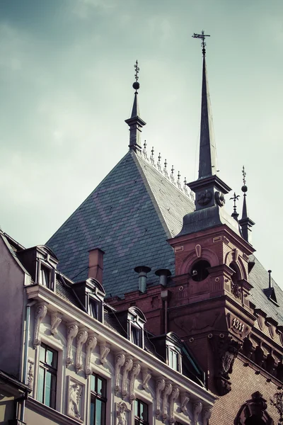 有名なポーランド人都市、トルンは、ポーランドの伝統的な建築様式. — ストック写真