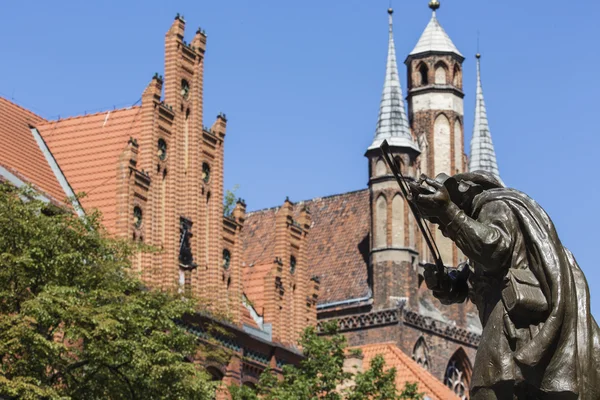 Tradiční architektura v slavné polské město, Toruň, Polsko. — Stock fotografie