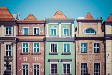 evler ve Belediye Binası eski Pazar Meydanı, poznan, Polonya