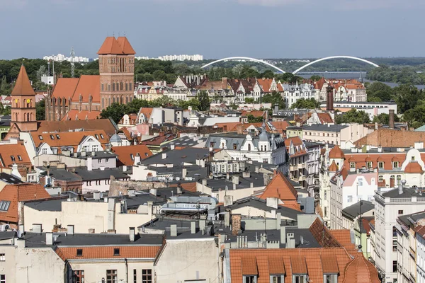 Pologne Torun, ville divisée par la Vistule entre Poméranie — Photo