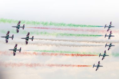 Radom, Polonya - 23 Ağustos: Akrobasi grubu oluşumu 