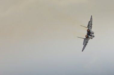 RADOM, POLAND - AUGUST 23:Polish pilot kpt. Adrian Rojek MiG-29A