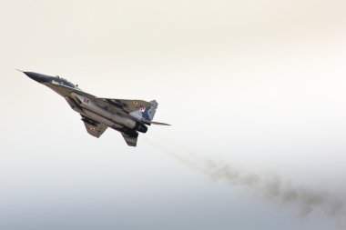 RADOM, POLAND - AUGUST 23:Polish pilot kpt. Adrian Rojek MiG-29A