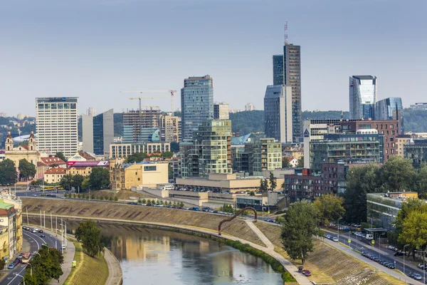 Vilnius città, parte commerciale della città, Lituania . — Foto Stock