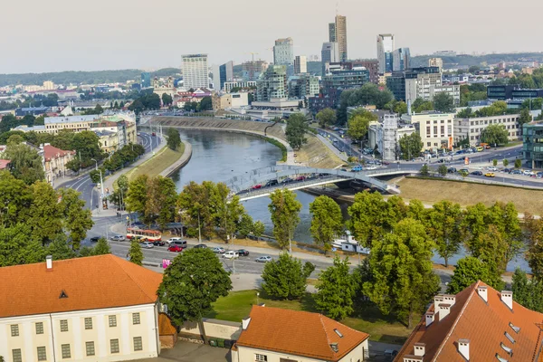 Vilna, parte comercial de la ciudad, Lituania . — Foto de Stock