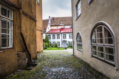 sokakları ve eski kasaba mimari Estonya sermaye, tallinn, est