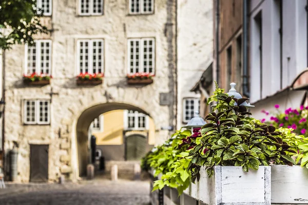 Porta svedese nella città vecchia di Riga, Lettonia — Foto Stock