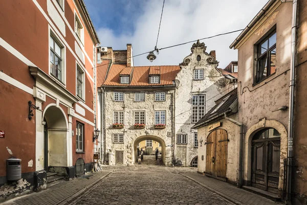 Porte suédoise dans la vieille ville de Riga, Lettonie — Photo