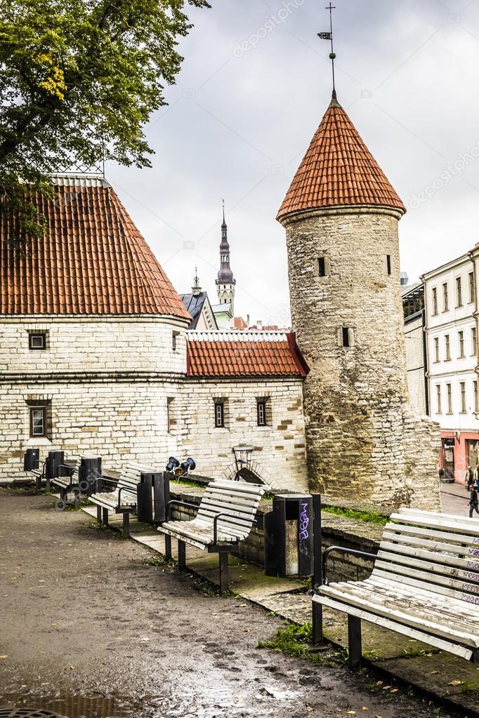 Famous Viru Gate - Part Old Town Architecture Estonian Capital