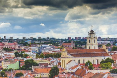 Vilnius eski kasaba cityscape, Litvanya