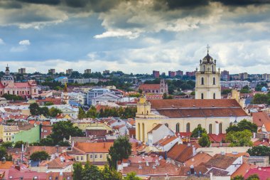 Vilnius eski kasaba cityscape, Litvanya